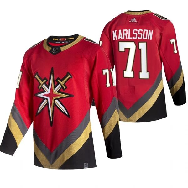 Vegas Golden Knights Trikot William Karlsson 71 2022 Reverse Retro Rot Authentic